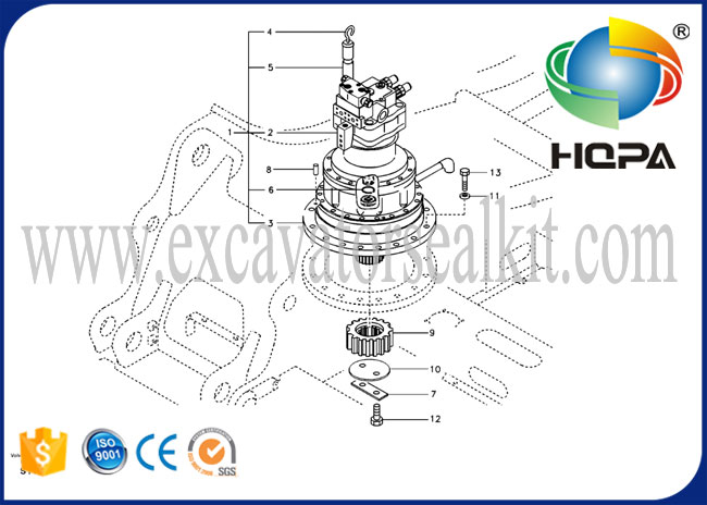 سوينغ موتور EC290BLC HZZC-M2X170CHB VOE14524190 مجموعات إصلاح هيدروليكي